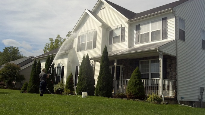 Pressure Brothers Roof Cleaning Before and after a Pressure Brothers roof cleaning